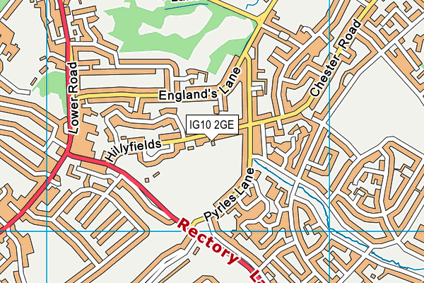 IG10 2GE map - OS VectorMap District (Ordnance Survey)