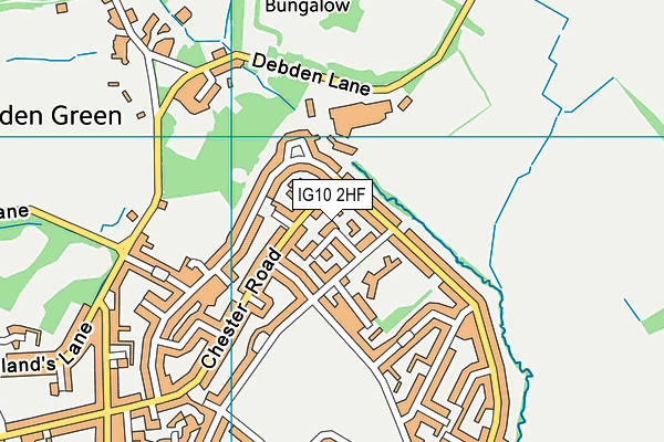 IG10 2HF map - OS VectorMap District (Ordnance Survey)