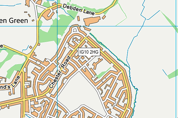 IG10 2HG map - OS VectorMap District (Ordnance Survey)