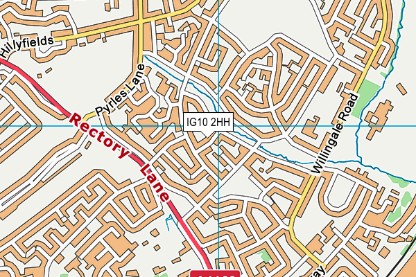 IG10 2HH map - OS VectorMap District (Ordnance Survey)