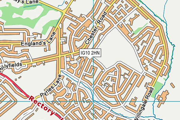 IG10 2HN map - OS VectorMap District (Ordnance Survey)