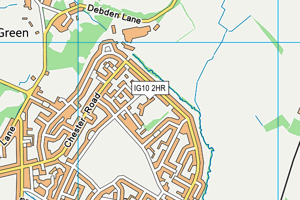 IG10 2HR map - OS VectorMap District (Ordnance Survey)