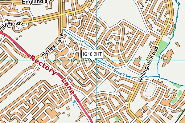 IG10 2HT map - OS VectorMap District (Ordnance Survey)