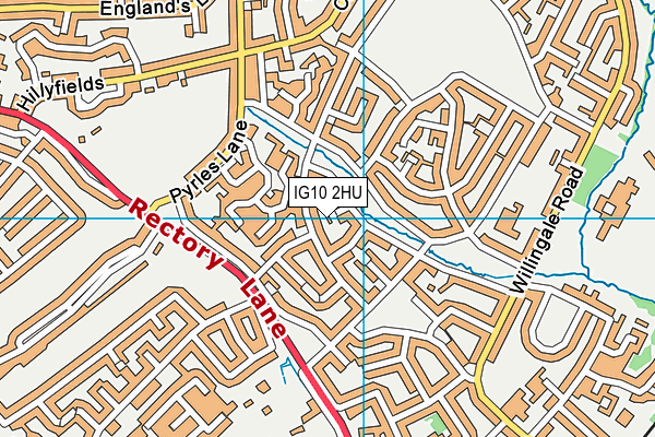 IG10 2HU map - OS VectorMap District (Ordnance Survey)