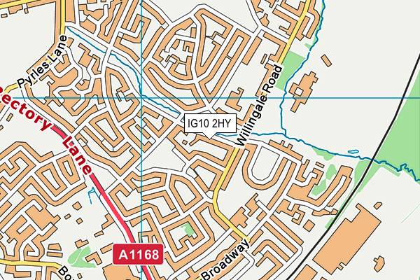 IG10 2HY map - OS VectorMap District (Ordnance Survey)