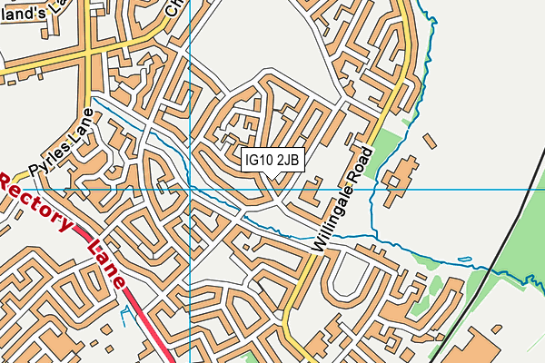 IG10 2JB map - OS VectorMap District (Ordnance Survey)