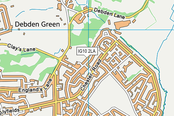 IG10 2LA map - OS VectorMap District (Ordnance Survey)