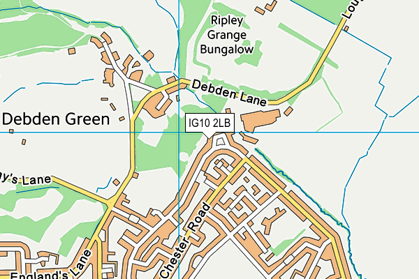 IG10 2LB map - OS VectorMap District (Ordnance Survey)