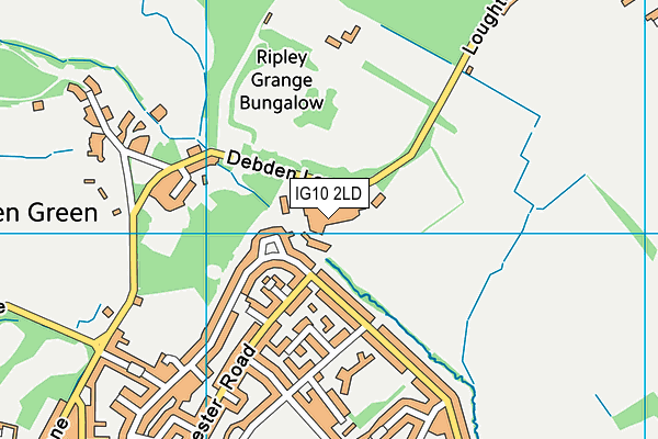 IG10 2LD map - OS VectorMap District (Ordnance Survey)
