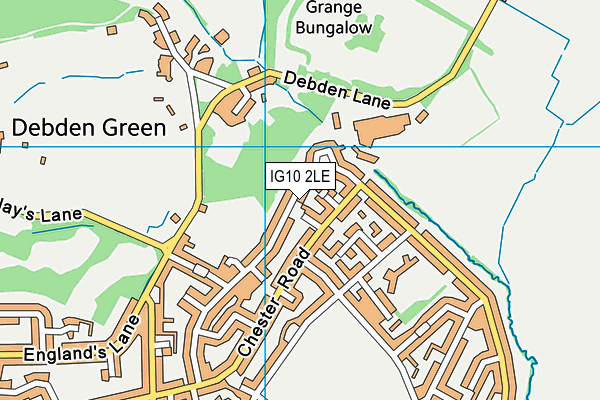 IG10 2LE map - OS VectorMap District (Ordnance Survey)