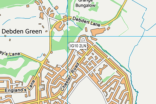IG10 2LN map - OS VectorMap District (Ordnance Survey)