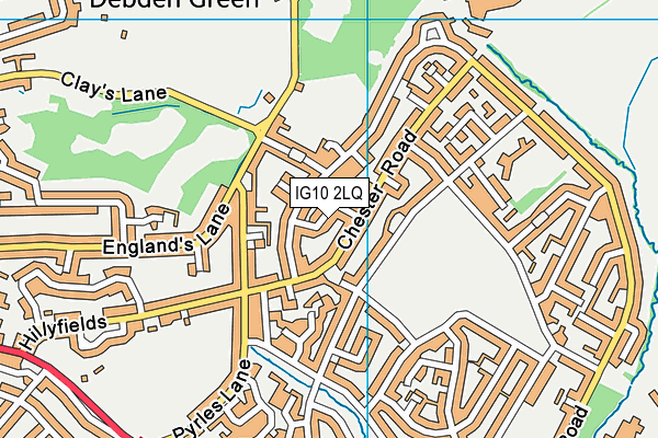 IG10 2LQ map - OS VectorMap District (Ordnance Survey)