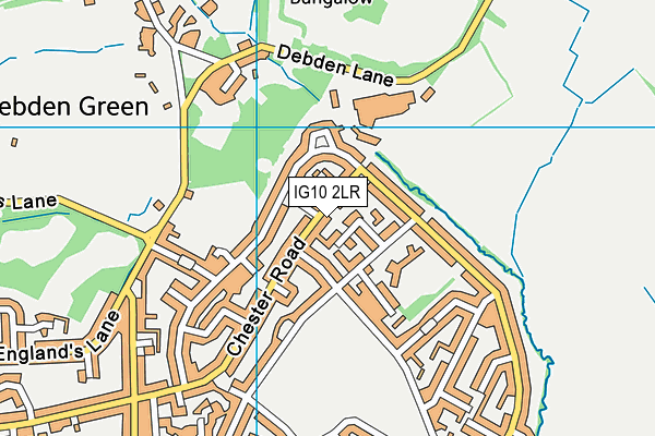 IG10 2LR map - OS VectorMap District (Ordnance Survey)
