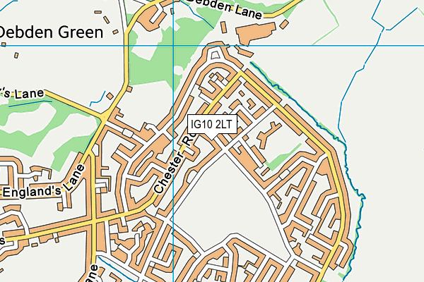 IG10 2LT map - OS VectorMap District (Ordnance Survey)