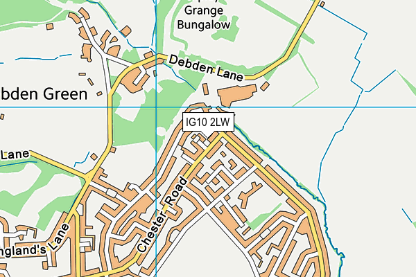 IG10 2LW map - OS VectorMap District (Ordnance Survey)