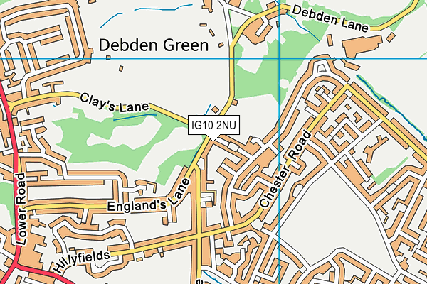 IG10 2NU map - OS VectorMap District (Ordnance Survey)