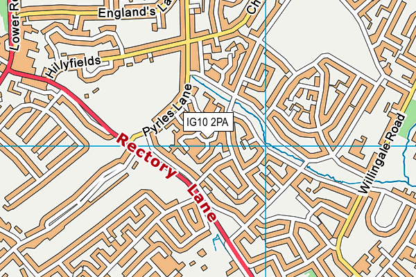 IG10 2PA map - OS VectorMap District (Ordnance Survey)