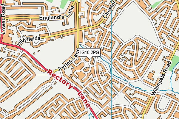IG10 2PG map - OS VectorMap District (Ordnance Survey)