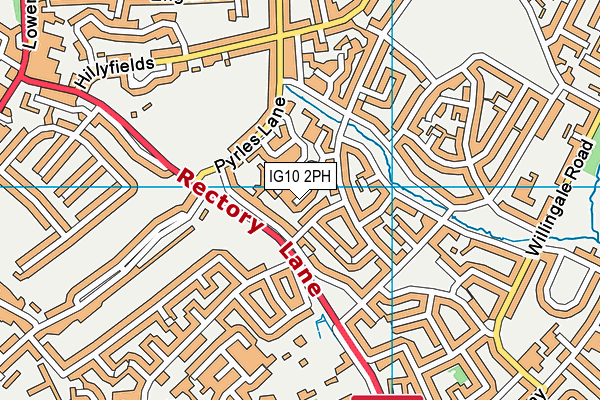 IG10 2PH map - OS VectorMap District (Ordnance Survey)