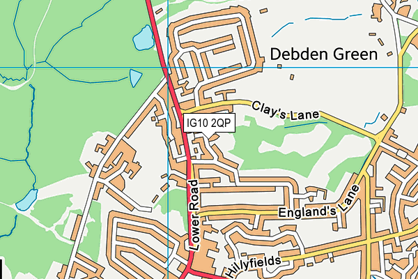 IG10 2QP map - OS VectorMap District (Ordnance Survey)