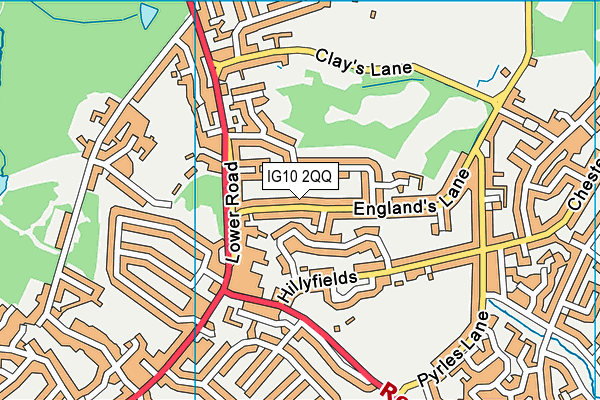 IG10 2QQ map - OS VectorMap District (Ordnance Survey)