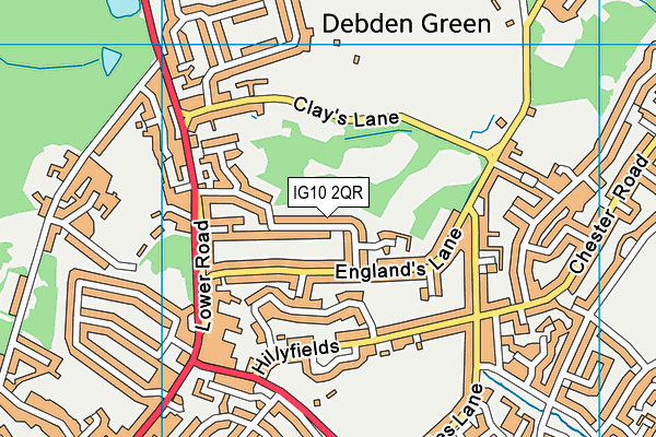 IG10 2QR map - OS VectorMap District (Ordnance Survey)