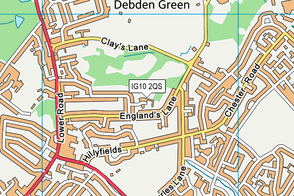 IG10 2QS map - OS VectorMap District (Ordnance Survey)