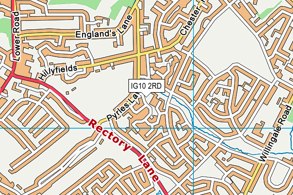 IG10 2RD map - OS VectorMap District (Ordnance Survey)