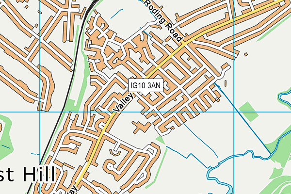IG10 3AN map - OS VectorMap District (Ordnance Survey)