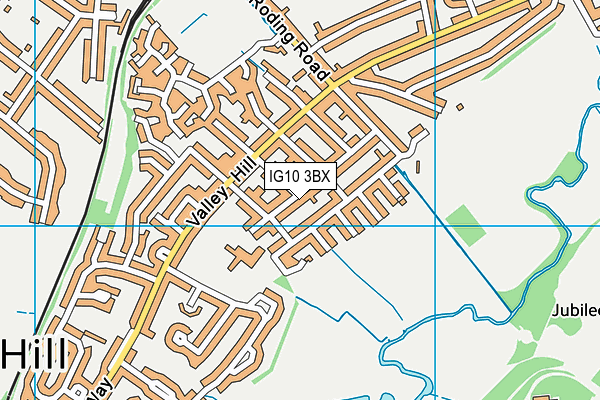 IG10 3BX map - OS VectorMap District (Ordnance Survey)