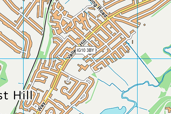 IG10 3BY map - OS VectorMap District (Ordnance Survey)