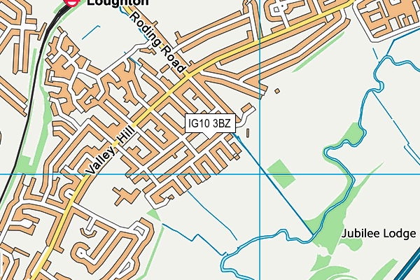 IG10 3BZ map - OS VectorMap District (Ordnance Survey)