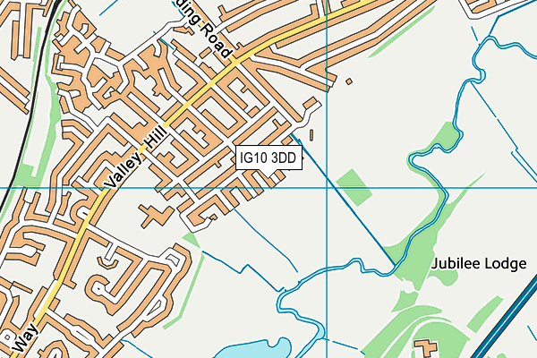 IG10 3DD map - OS VectorMap District (Ordnance Survey)
