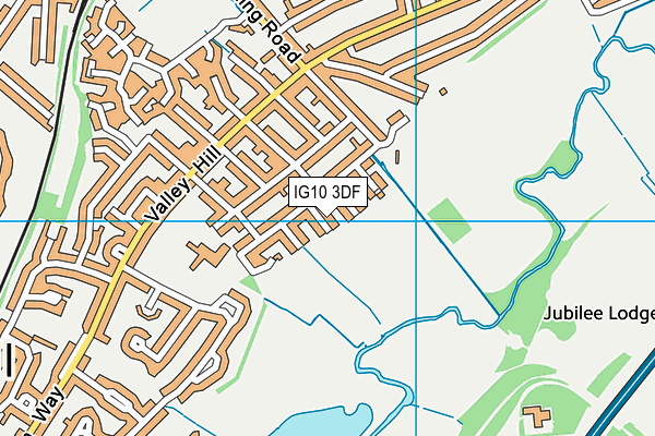 IG10 3DF map - OS VectorMap District (Ordnance Survey)