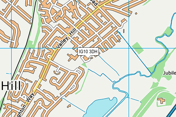 Loughton Football Club map (IG10 3DH) - OS VectorMap District (Ordnance Survey)