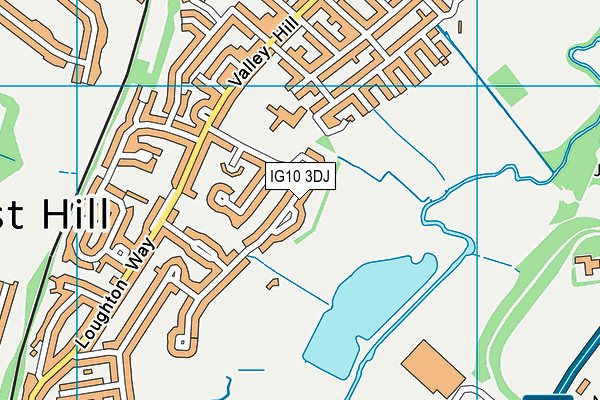 IG10 3DJ map - OS VectorMap District (Ordnance Survey)