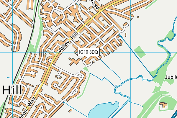 IG10 3DQ map - OS VectorMap District (Ordnance Survey)