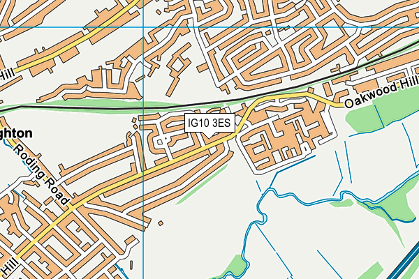 IG10 3ES map - OS VectorMap District (Ordnance Survey)