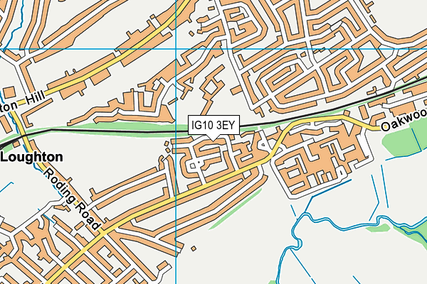 IG10 3EY map - OS VectorMap District (Ordnance Survey)