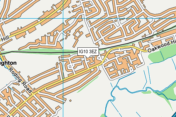 IG10 3EZ map - OS VectorMap District (Ordnance Survey)