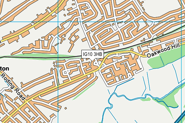 IG10 3HB map - OS VectorMap District (Ordnance Survey)