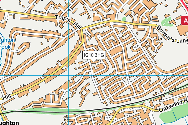 IG10 3HG map - OS VectorMap District (Ordnance Survey)