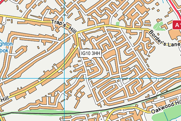 IG10 3HH map - OS VectorMap District (Ordnance Survey)