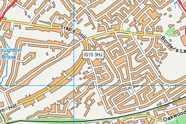 IG10 3HJ map - OS VectorMap District (Ordnance Survey)