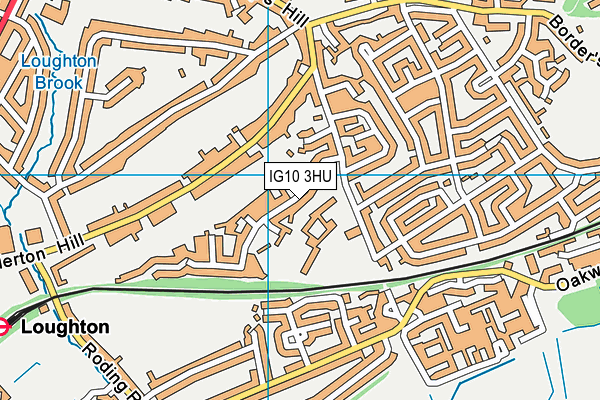 IG10 3HU map - OS VectorMap District (Ordnance Survey)