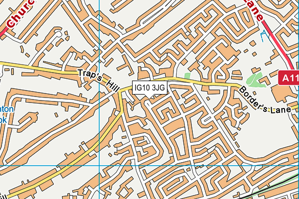 IG10 3JG map - OS VectorMap District (Ordnance Survey)