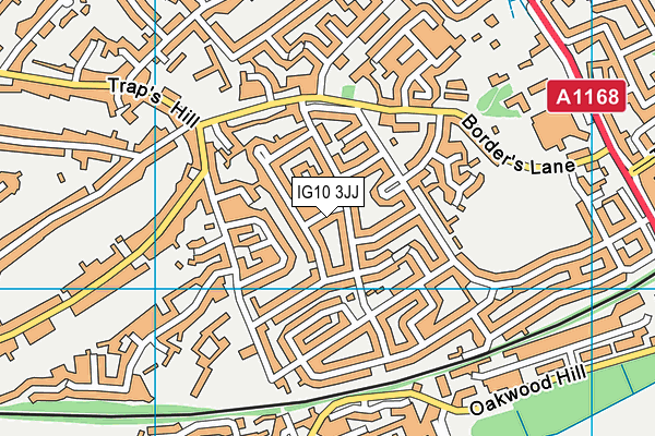 IG10 3JJ map - OS VectorMap District (Ordnance Survey)