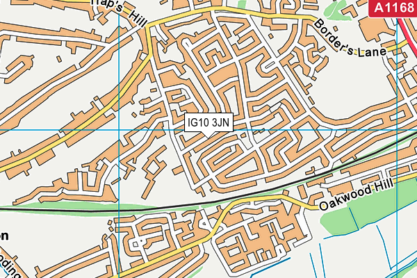IG10 3JN map - OS VectorMap District (Ordnance Survey)