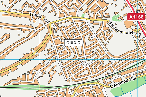 IG10 3JQ map - OS VectorMap District (Ordnance Survey)