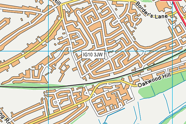 IG10 3JW map - OS VectorMap District (Ordnance Survey)